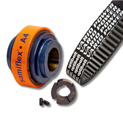 Optibelt VARIO POWER tandad variatorrem och Samiflex A4-koppling