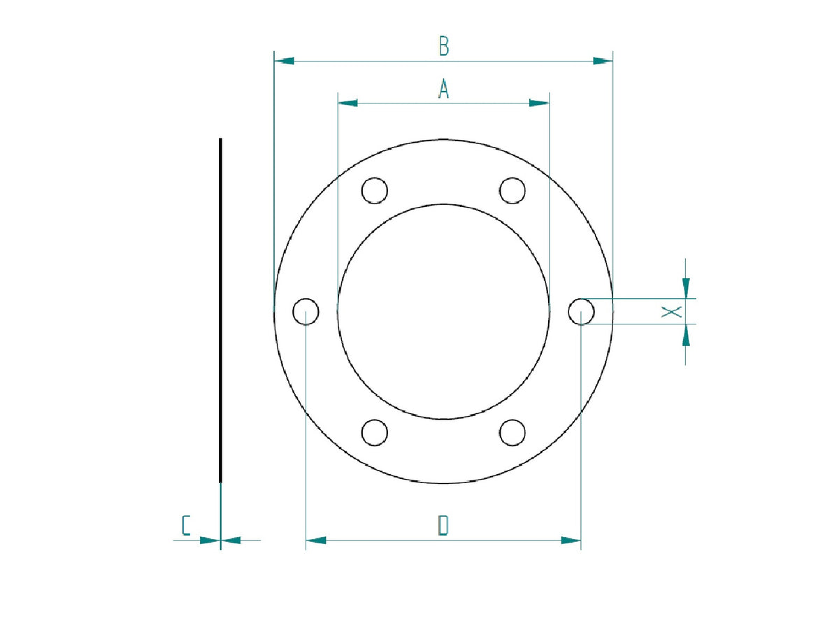 Rund med hål för skruv – planpackningar – från vendor-unknown